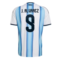 Camiseta Argentina Julian Alvarez #9 Primera Equipación Replica Mundial 2026 mangas cortas